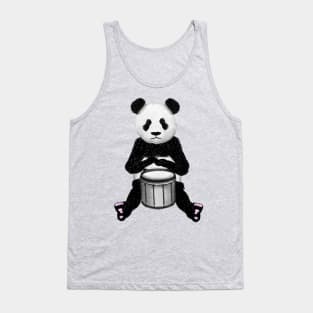 Panda Bear Playing The Drums Tank Top